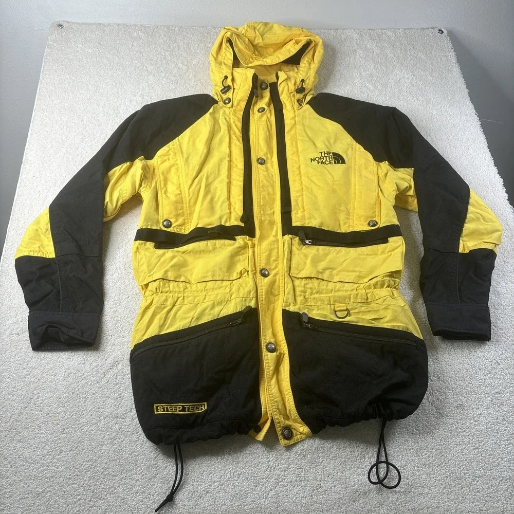 The North Face Steep Tech Jacket Men's XL Zip Up Hiking‎ Grand Yellow READ
